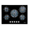 CATA | L 7005 CI BK | Hob | Gas on glass | Number of burners/cooking zones 5 | Rotary knobs | Black
