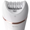 Philips Epilator BRE730/10 Operating time (max) 40 min, Number of power levels 2, Wet & Dry, White/Pink