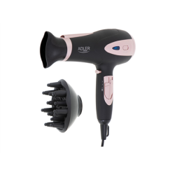 Adler | Hair Dryer | AD 2248b ION | 2200 W | Number of temperature settings 3 | Ionic function | Diffuser nozzle | Black/Pink