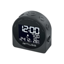 Muse | M-09C | Portable Travelling Alarm Clock | Black