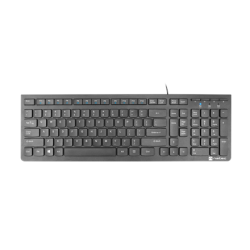 Natec Keyboard Discus 2 Slim Wired, US Layout, USB 2.0, Black | NKL-1829