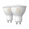 Philips Hue WA 4,3W GU10 2pcs pack | Philips Hue | Hue WA 4.3W GU10, 2pcs pack | GU10 | 4.3 W | Warm White 2200-6500K | Bluetooth and Zigbee