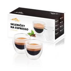 ETA | Espresso cups | ETA418193000 | For espresso coffee | Capacity  L | 2 pc(s) | Dishwasher proof | Glass