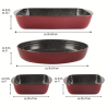 Stoneline | Yes | Casserole dish set of 4pcs | 21789 | 1+1+3+3.6 L | 20x17/35x24/39x24 cm | Borosilicate glass | Red | Dishwasher proof
