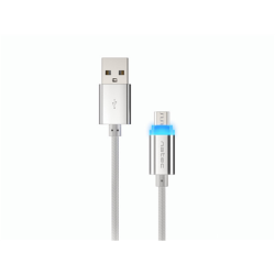 Natec Prati, USB Micro to Type A Cable 1m, LED, Silver | NKA-1209