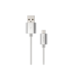 Natec Prati, USB Micro to Type A Cable 1m, Nylon, Silver | NKA-1211