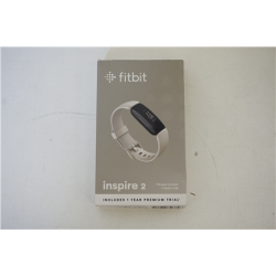 SALE OUT. Fitbit Inspire 2 Fitness tracker, Lunar White/Black Fitbit Inspire 2 Smart watch, OLED, Touchscreen, Heart rate monitor, Activity monitoring 24/7, Waterproof, Bluetooth, DAMAGED PACKAGING,UNPACKED, USED, White/Black | FB418BKWTSO