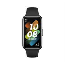 Huawei Band 7 1.47”, Smart watch, GPS (satellite), AMOLED, Touchscreen, Heart rate monitor, Waterproof, Bluetooth, Black | 55029077