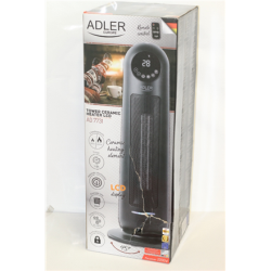 SALE OUT. Adler AD 7731 Ceramic Fan Heat Tower, Power 1200W/2200W, LCD Display, Remote control, Black Adler | Heater | AD 7731 | Ceramic | 2200 W | Number of power levels 2 | Suitable for rooms up to 20 m² | Black | DAMAGED PACKAGING | AD 7731SO