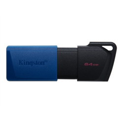 Kingston | USB 3.2 Flash Drive | DataTraveler Exodia M | 64 GB | USB 3.2 | Black/Blue | DTXM/64GB