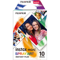 Fujifilm | Instax Mini | Art Spray Sheet (10pl) Instant Film | 54 x 86 mm | Hi-Speed ISO 800 – With superb grain quality, INSTAX Contact Sheet Film ensures vibrant colors and natural skin tones | Fuji instax mini art spray