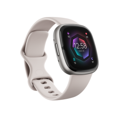 Sense 2 | Smart watch | NFC | GPS (satellite) | AMOLED | Touchscreen | Activity monitoring 24/7 | Waterproof | Bluetooth | Wi-Fi | Lunar White/Platinum | FB521SRWT