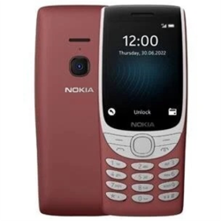 Nokia 8210 Red, 2.8 ", TFT LCD, 240 x 320, Unisoc, T107, Internal RAM 0.048 GB, 0.128 GB, microSDHC, Dual SIM, Main camera 0.3 MP, 1450  mAh
