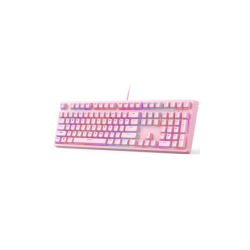 Aukey KM-G15 Mechanical Gaming Keyboard, Wired, EN, Blue Switch, USB, Pink | KM-G15-P