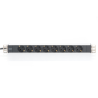 Aluminum outlet strip with 8 safety outlets | DN-95401 | Sockets quantity 8