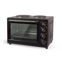 ORAVA Electric oven with two hot plates Elektra X1 34 L, Electric, Mechanical, Black | Elektra-X1