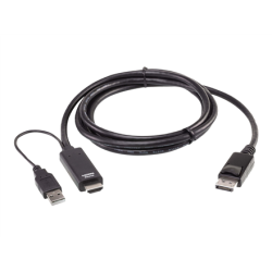 Aten 2L-7D02HDP True 4K 1.8M HDMI to DisplayPort Cable | Aten | True 4K 1.8M HDMI to DisplayPort Cable | 2L-7D02HDP | Warranty  month(s)
