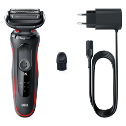Braun Shaver 51-R1000s	 Operating time (max) 50 min, Wet & Dry, Black/Red