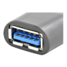 USB Type-C adapter, type C to A M/F, 3A, 5GB, 3.0 Version | AK-300506-000-S | Plug USB C | Jack USB A