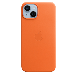 Apple | iPhone 14 Leather Case with MagSafe | Case with MagSafe | Apple | iPhone 14 | Leather | Orange | MPP83ZM/A