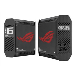 Wifi 6 802.11ax Tri-band Gigabit Gaming Mesh System | GT6 ROG Rapture (2-Pack) | 802.11ax | 574+4804+4804 Mbit/s | 10/100/1000 Mbit/s | Ethernet LAN (RJ-45) ports 3 | Mesh Support Yes | MU-MiMO Yes | No mobile broadband | Antenna type Internal | month(s) | 90IG07F0-MU9A20