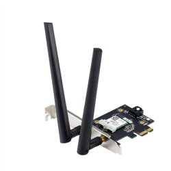 Wi-Fi Adapter, Tri-Band, Wi-Fi 6E Adapter | PCE-AXE5400 | 802.11ax | 574/2402/2042 Mbit/s | Mbit/s | Ethernet LAN (RJ-45) ports | Mesh Support No | MU-MiMO No | No mobile broadband | Antenna type | 36 month(s) | 90IG07I0-ME0B10