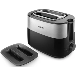 Philips Toaster HD2517/90 Daily Collection Power 830 W Number of slots 2 Housing material Plastic Black/Stainless Steel