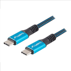 Lanberg | USB-C to USB-C Cable | CA-CMCM-45CU-0012-BK | 1.2 m | Black/Blue