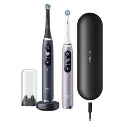 Oral-B | iO 9 Series Duo | Electric Toothbrush | Rechargeable | For adults | ml | Number of heads | Black Onyx/Rose | Number of brush heads included 2 | Number of teeth brushing modes 7 | iO9 Duo Black Onyx/Rose