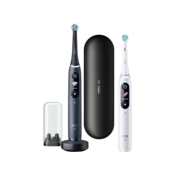 Oral-B | iO8 Series Duo | Electric Toothbrush | Rechargeable | For adults | ml | Number of heads | Black Onyx/White | Number of brush heads included 2 | Number of teeth brushing modes 6 | iO8 Duo Black Onyx/White