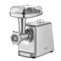 Caso | Meat Mincer | FW 2500 | Stainless Steel | 2500 W | Number of speeds 2 | Throughput (kg/min) 2.5 | 3 stainless steel cutting plates (3 mm, 5 mm and 8 mm), Sausage filler, Cookie attachment with 4 moulds, Stuffer | 02873
