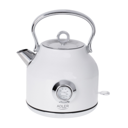 Adler | Kettle with a Thermomete | AD 1346w | Electric | 2200 W | 1.7 L | Stainless steel | 360° rotational base | White | AD 1346 White