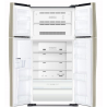 Hitachi | R-W661PRU1 (GPW) | Refrigerator | Energy efficiency class F | Free standing | Side by side | Height 183.5 cm | Fridge net capacity 396 L | Freezer net capacity 144 L | Display | 40 dB | Glass White