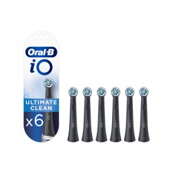 Oral-B | iO Ultimate Clean | Toothbrush replacement | Heads | For adults | Number of brush heads included 6 | Number of teeth brushing modes Does not apply | Black | iO Refill Ultimate Black