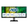 AOC | Monitor | U34E2M | 34 " | VA | WQHD | 21:9 | Warranty  month(s) | 4 ms | 300 cd/m² | Black | HDMI ports quantity 2 | 100 Hz