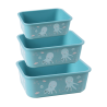 Stoneline | Awave Set of storage box | 21941 | Storage box | Capacity  L | 3 pc(s) | Dishwasher proof | Turquoise