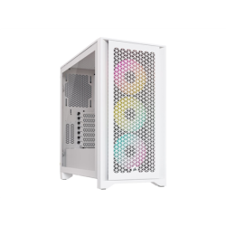 Corsair | Tempered Glass PC Case | iCUE 4000D RGB AIRFLOW | Side window | White | Mid-Tower | Power supply included No | CC-9011241-WW