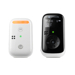 Motorola | Backlit LCD display; Backlit LCD display; Night light; Room temperature monitoring; Adjustable C° and F° temperature reading; Two-way talk; Rechargeable parent unit; DECT Wireless Technology | Audio Baby Monitor | PIP11 | White/Black | 505537471238