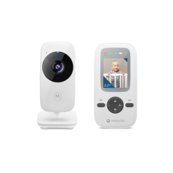 Motorola | L | 2.0" diagonal color screen; LED sound level indicator; Infrared night vision; 2.4GHz FHSS wireless technology for in-home viewing; Digital zoom; High sensitivity microphone; Rechargeable parent unit; Secure and private connection | W | Video Baby Monitor | VM481 2.0" | White | 505537471008