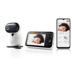 Motorola PIP1610 HD CONNECT 5.0" Wi-Fi HD Motorized Video Baby Monitor, White/Black Motorola | L | 5.0” IPS color display with HD 1280 x 720px resolution; Remote pan, tilt and zoom; Two-way talk; Secure and private connection; 24-hour event monitoring  and streaming; Wi-Fi connectivity for on-the-go viewing;  2.4GHz FHSS wireless technology for in-home viewing; Room temperature monitoring; Infrared night vision; High sensitivity microphone; Wall  | 505537471422