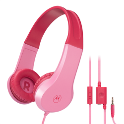 Motorola | Kids Wired Headphones | Moto JR200 | Over-Ear Built-in microphone | Over-Ear | 3.5 mm plug | Pink | 505537470993