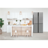 Candy | CSC818FX | Refrigerator | Energy efficiency class F | Free standing | Side by side | Height 183 cm | No Frost system | Fridge net capacity 288 L | Freezer net capacity 148 L | Display | dB | Silver