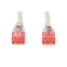 Digitus | Patch cord | CAT 6 U-UTP  Slim patch cord | 2 m | Grey | Modular RJ45 (8/8) plug | Transparent red coloured connector for easy identification of Category 6 (250 MHz). Inner conductors: Copper (Cu)