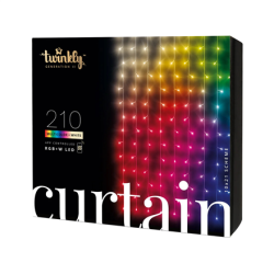 Twinkly Curtain Smart LED Lights 210 RGBW 1.5x2.1m | Twinkly | Curtain Smart LED Lights 210 RGBW 1.5x2.1m | RGBW – 16M+ colors + Warm white | TWW210SPP-TEU