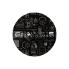 GENESIS Tellur 300 Round Gear Protective Floor Mat, 100cm, Black | Genesis Polyester | Floor Mat | Multicolor