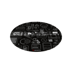GENESIS Tellur 300 Round Gear Protective Floor Mat, 100cm, Black | Genesis Polyester | Floor Mat | Multicolor | NDG-2083