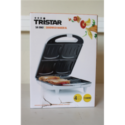 SALE OUT. Tristar SA-3065 Sandwich Maker, 4 plates, Non-stick coating, Anti slip feet, White Tristar DAMAGED PACKAGING | SA-3065SO