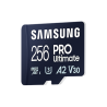 Samsung | MicroSD Card with Card Reader | PRO Ultimate | 256 GB | microSDXC Memory Card | Flash memory class U3, V30, A2