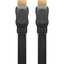 Goobay | Black | HDMI male (type A) | HDMI (type A) | High Speed HDMI Flat Cable with Ethernet | HDMI to HDMI | 2 m | 61279