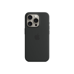Apple iPhone 15 Pro Silicone Case with MagSafe - Black | Apple | 15 Pro Silicone case with MagSafe | Case with MagSafe | Apple | Apple iPhone 15 Pro | Silicone | Black | MT1A3ZM/A